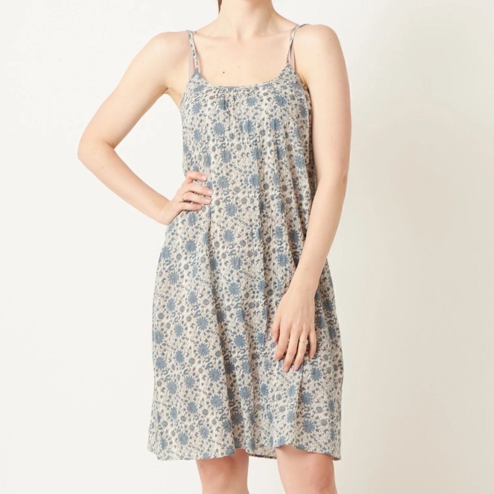 Pietsie Slip Floral Gauze Mini Boho Peasants Dress Size S‎ Costal Beach